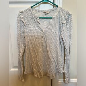 Lucky Brand Polka Dot Long Sleeve top - Size Small